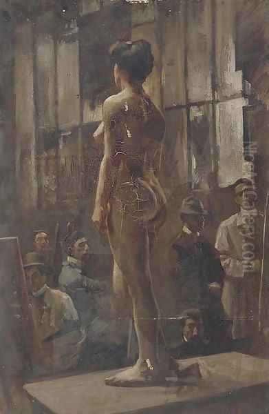 The art class Oil Painting by English School