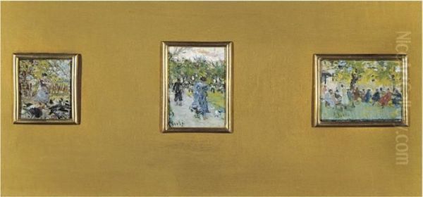 Lotto Unico Di 3 Impressioni Oil Painting by Raffaelo Sorbi