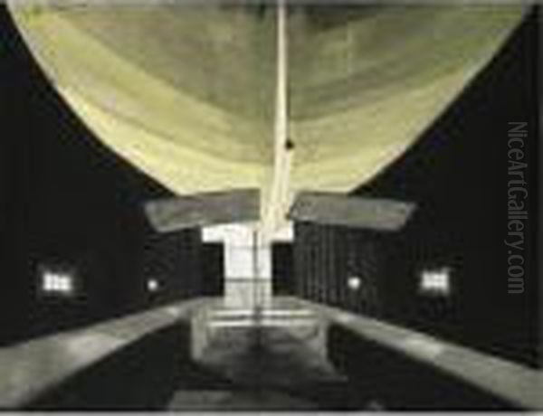 Le Dirigeable Dans Le Hangar Oil Painting by Leon Spilliaert
