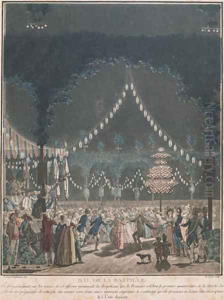 The Bastille Ball Oil Painting by Jacques Francois Joseph Swebach