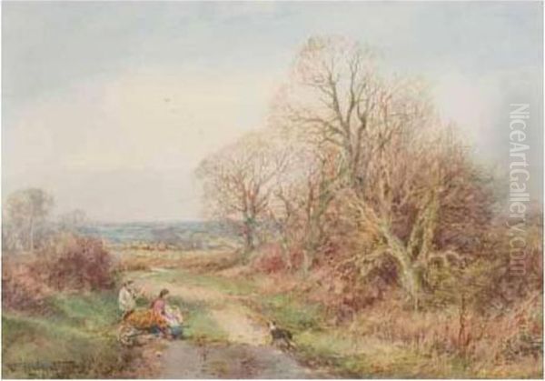 A Lane Near Flitwick, Bedfordshire Oil Painting by Henry John Sylvester Stannard