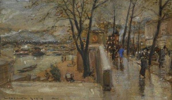 Vue De Paris Oil Painting by Georges Stein