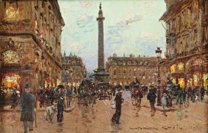 La Place Vendome Oil Painting by Georges Stein