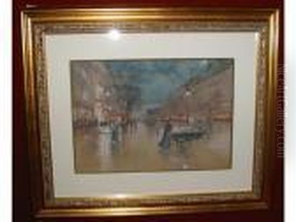 Paris Anime Vers 19 Oil Painting by Georges Stein