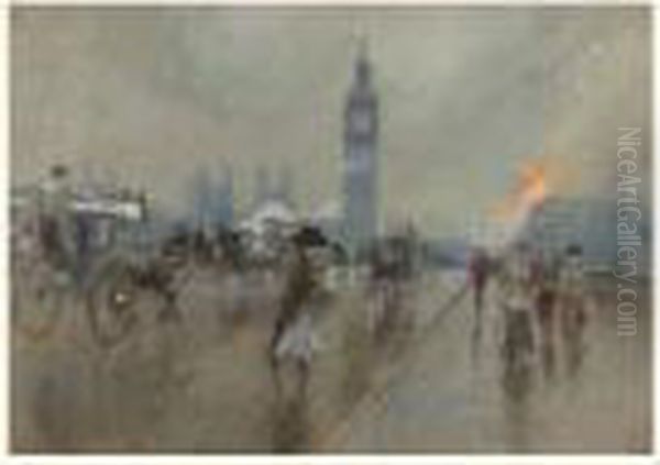 London Westminster Bridge Oil Painting by Georges Stein