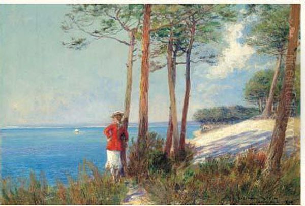Arcachon, La Corniche De Moulleau Oil Painting by Georges Stein