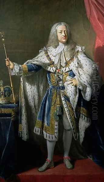 Portrait of George II 1683-1760 in Garter robes, 1748 Oil Painting by John Shackleton