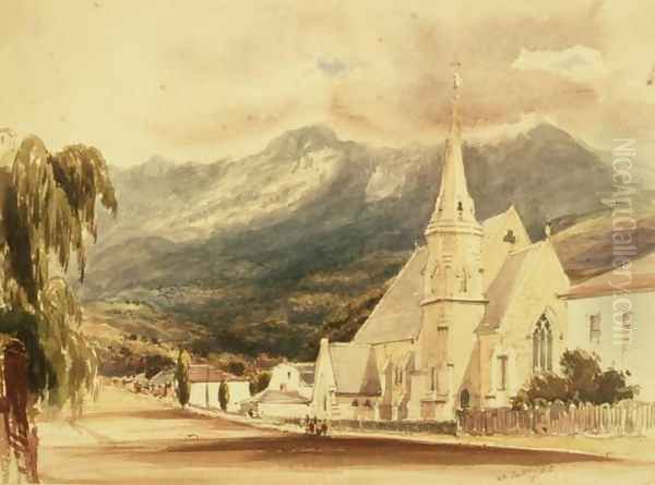 All Saints Church, Hobarton, Tasmania, 1868 Oil Painting by George Penkivil Slade