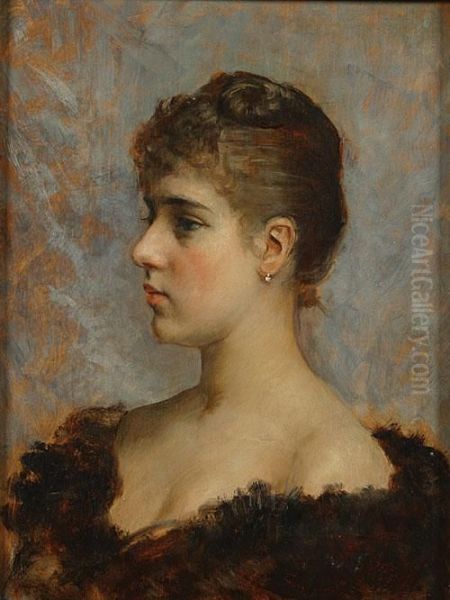 Jonge Dame. Oil Painting by Aime Stevens
