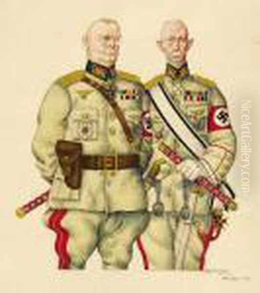High Command Oil Painting by Arthur Szyk