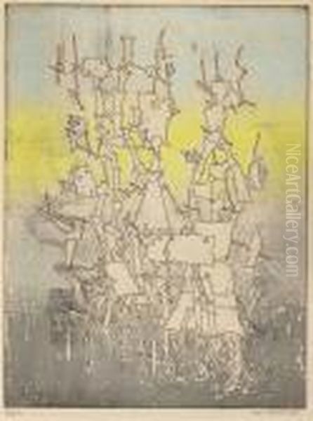 Rhabdomancie Oil Painting by Yves Tanguy