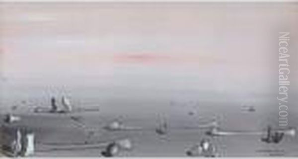Composition Surrealiste Oil Painting by Yves Tanguy