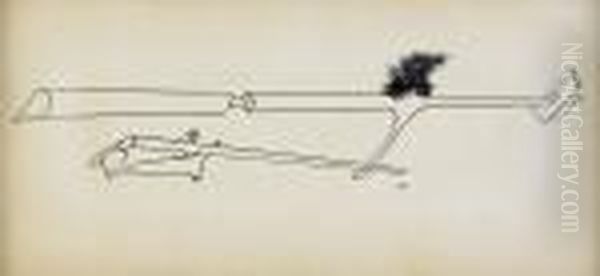 Erotisk Teckning Oil Painting by Yves Tanguy