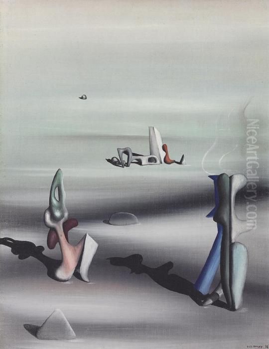 Sans Titre (repondre) Oil Painting by Yves Tanguy