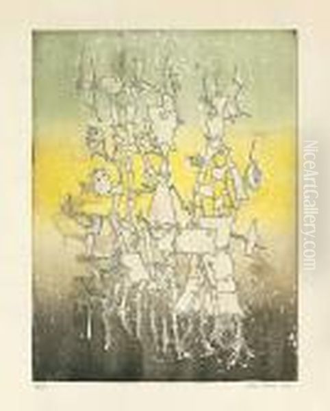 Rhabdomancie Oil Painting by Yves Tanguy
