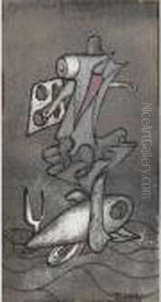 Sans Titre Oil Painting by Yves Tanguy