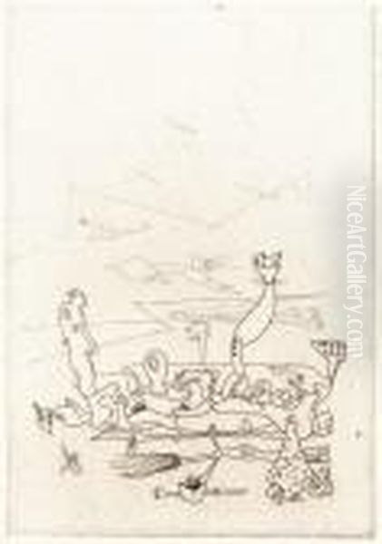 Sans Titre Oil Painting by Yves Tanguy