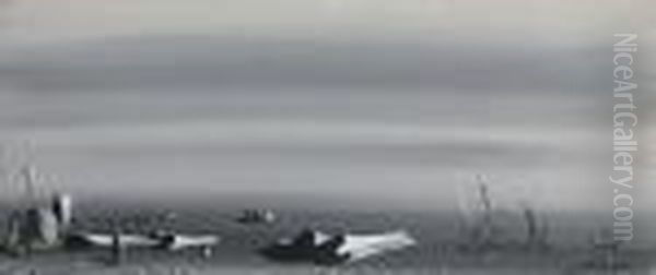 Sans Titre Oil Painting by Yves Tanguy