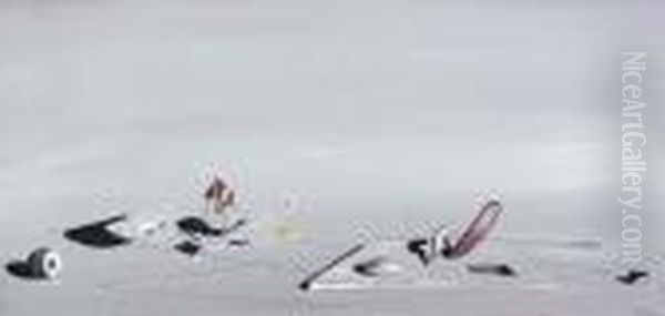 Untitled Oil Painting by Yves Tanguy