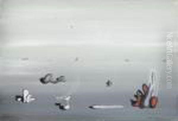 Composition Oil Painting by Yves Tanguy