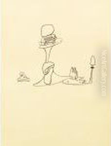 Untitled Oil Painting by Yves Tanguy