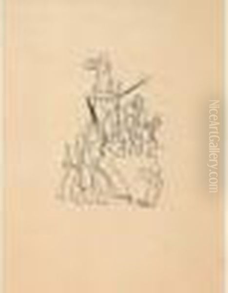 Composition Oil Painting by Yves Tanguy