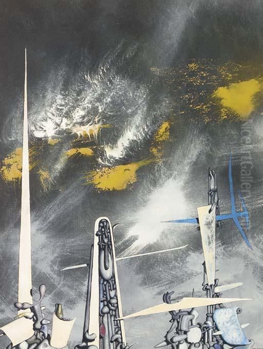 Feu Volant - Changes Oil Painting by Yves Tanguy