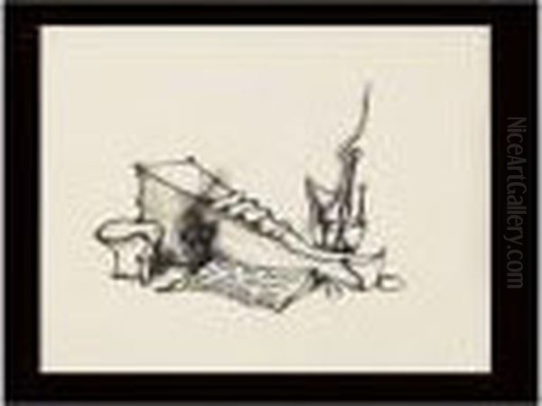 Tous Les Loisirs De La Vapeur Au Chevet Du Grand Oranger Oil Painting by Yves Tanguy