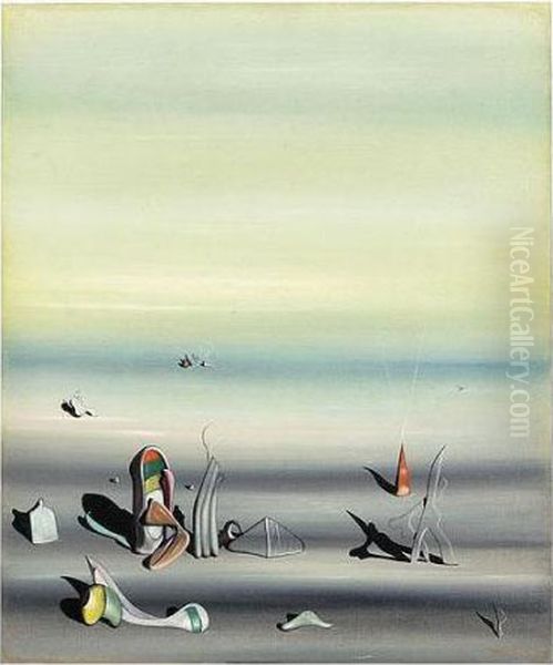 La Rue Aux Levres Oil Painting by Yves Tanguy