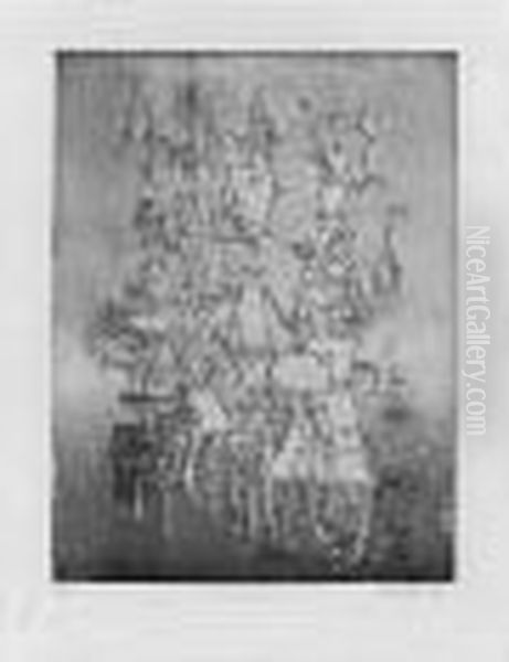 Rhabdomancie (wittrock 13) Oil Painting by Yves Tanguy
