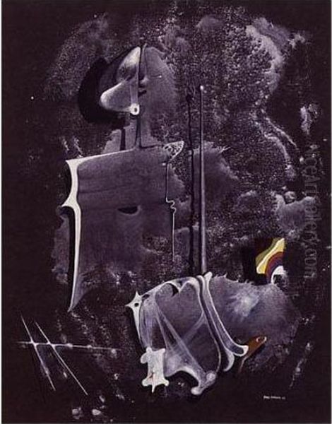 Composition Oil Painting by Yves Tanguy