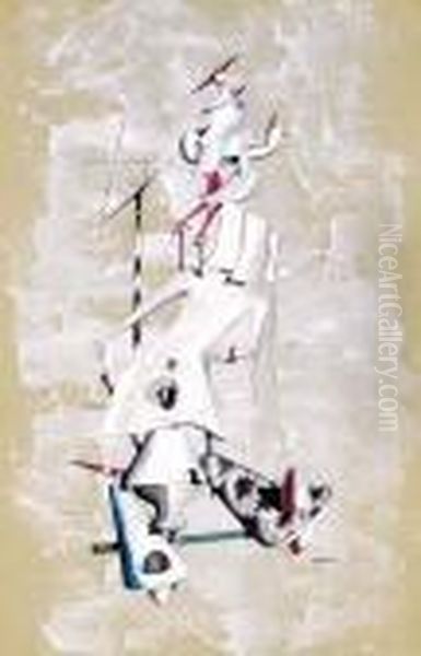 La Grue Des Sables (nombre Complexe) Oil Painting by Yves Tanguy