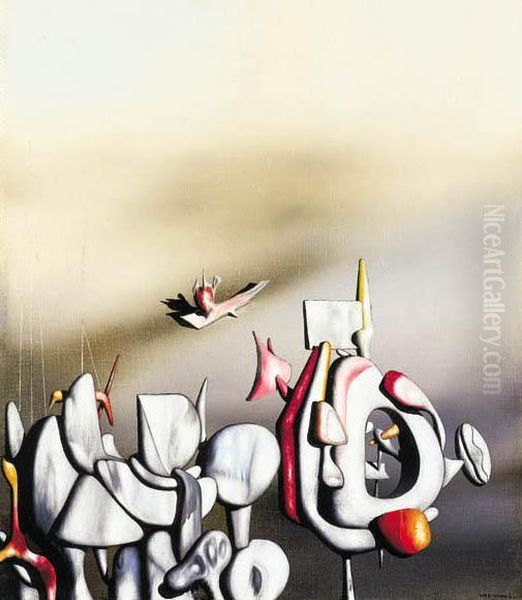 L'orpailleuse Oil Painting by Yves Tanguy