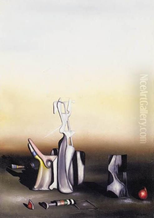 L'athee Ou La Religieuse Oil Painting by Yves Tanguy