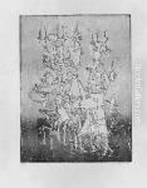 Rhabdomancie (wittrock 13) Oil Painting by Yves Tanguy