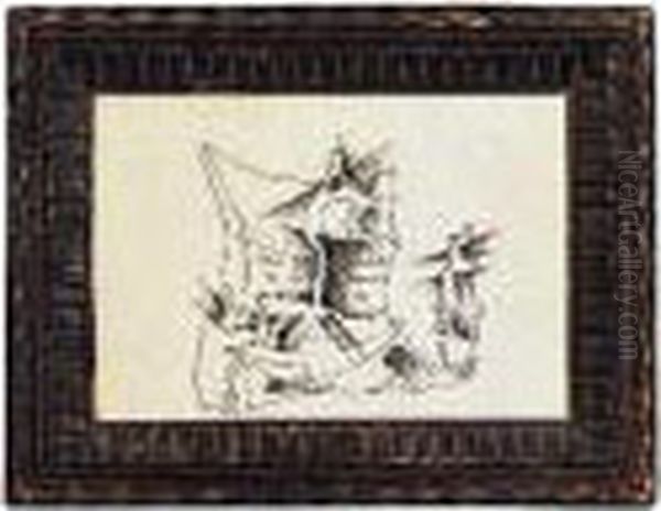 Tous Les Loisirs De La Vapeur Au Chevet Du Grand Oranger Oil Painting by Yves Tanguy