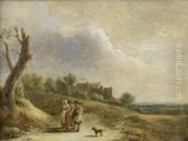 Paysans Dans La Plaine Oil Painting by David The Younger Teniers