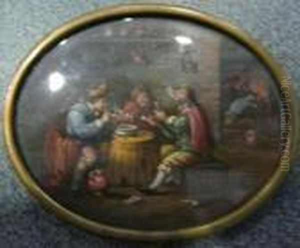 Buveurs Dans La Taverne Oil Painting by David The Younger Teniers