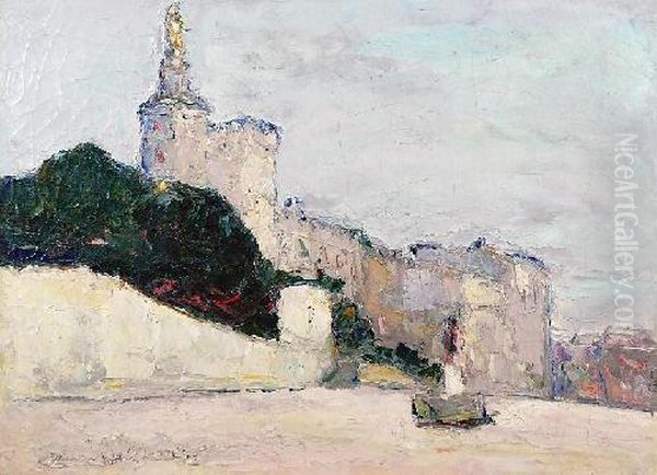 Widok Marsylii Z Bazylika Oil Painting by Wlodzimierz Terlikowski