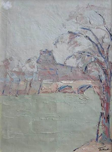 Paryz Oil Painting by Wlodzimierz Terlikowski