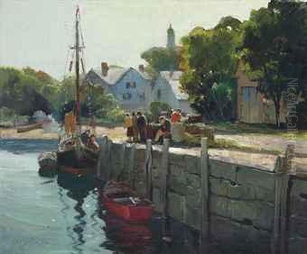 Afternoon In Rockport Oil Painting by Anthony Thieme