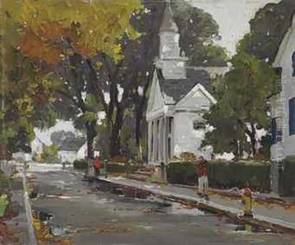 Broadway, Rockport Oil Painting by Anthony Thieme