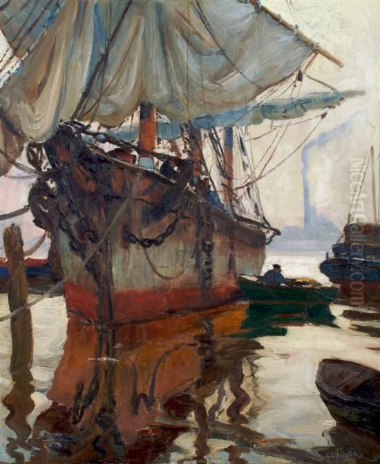 Dry Sails Oil Painting by Anthony Thieme