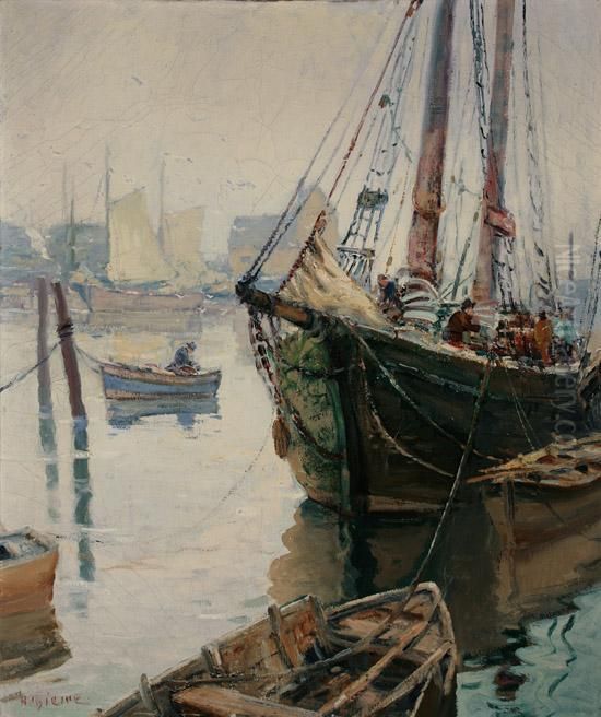 Grey Day, Rockport Oil Painting by Anthony Thieme