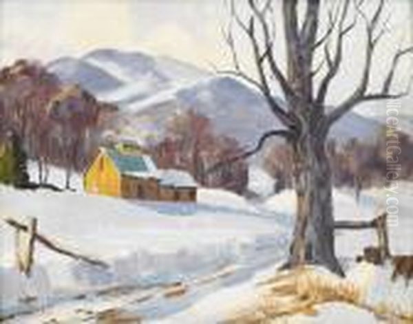 Snow Scene Oil Painting by Anthony Thieme