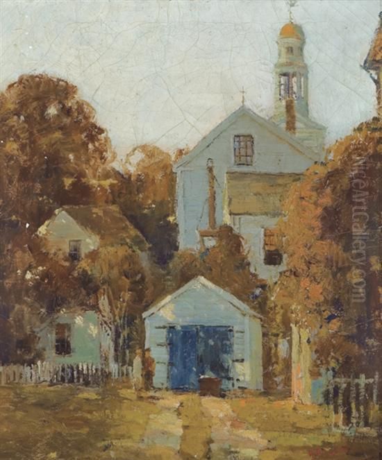 ''church With Belfry'' Oil Painting by Anthony Thieme