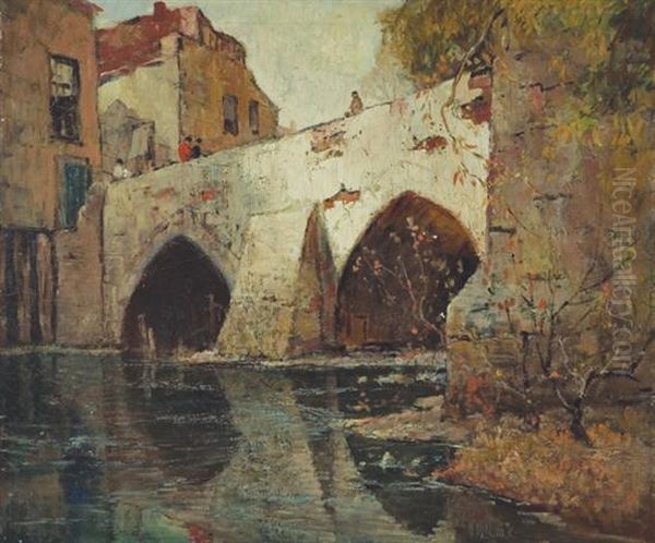 ''bridge In Brabant, Holland'' Oil Painting by Anthony Thieme