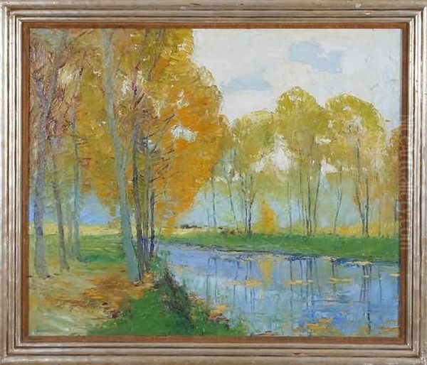 Golden Autumn Oil Painting by Anthony Thieme