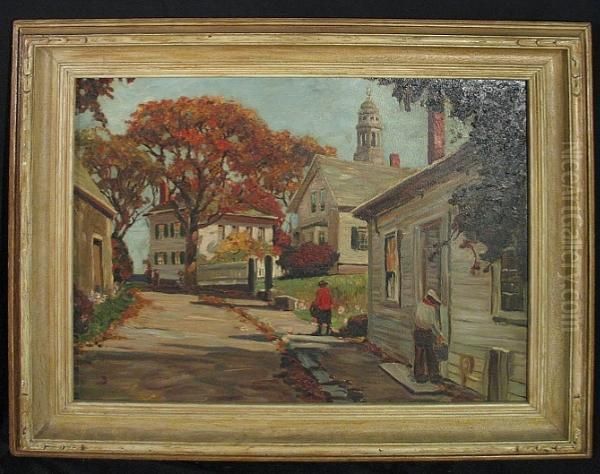 Late Summer In The Village Oil Painting by Anthony Thieme