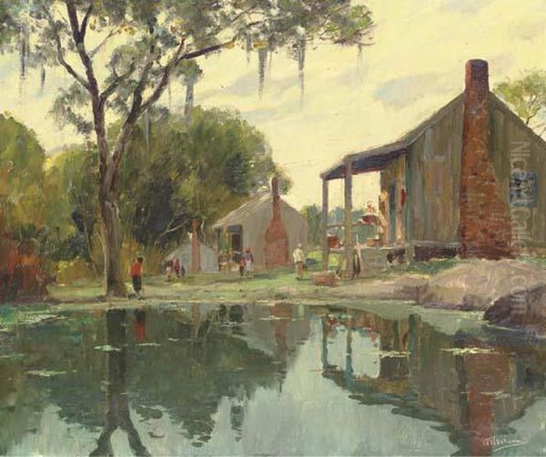 Evening Light On The Suwannee River Oil Painting by Anthony Thieme